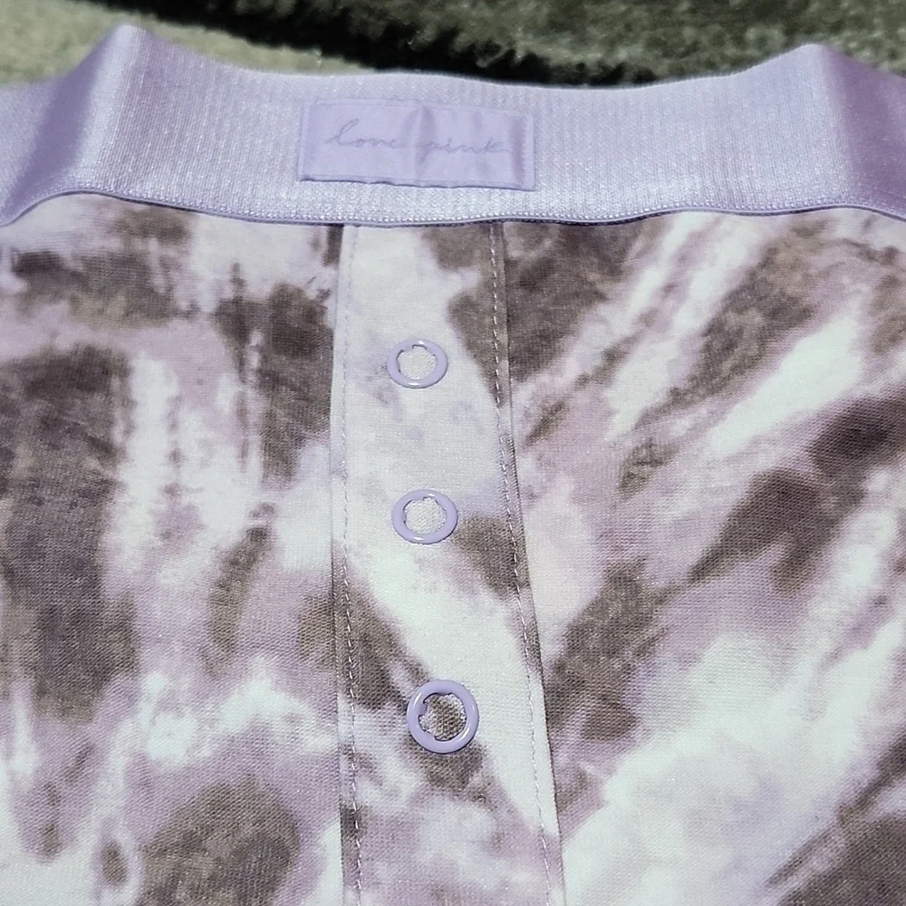 VICTORIA SECRET PINK 2022 PURPLE TIE-DYE BOXER BRIEF PANTY MEDIUM